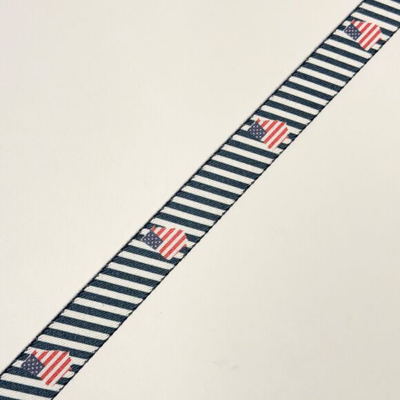 NWT Doc Murphy Men Canvas Leather Sizable Golf Casual Belt American Flags USA - Picture 5 of 9